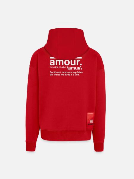 Love Definition Dictionary Style - Zip Hoodie - made by SPREAD - red