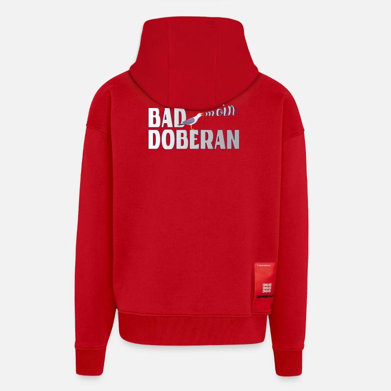 Möwe & Moin Bad Doberan Ostsee - Zip Hoodie - made by SPREAD - Rot