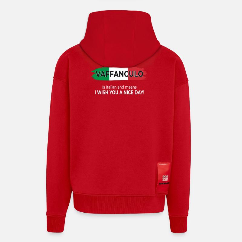 Vaffanculo – Have a nice day! - Zip Hoodie - made by SPREAD - red