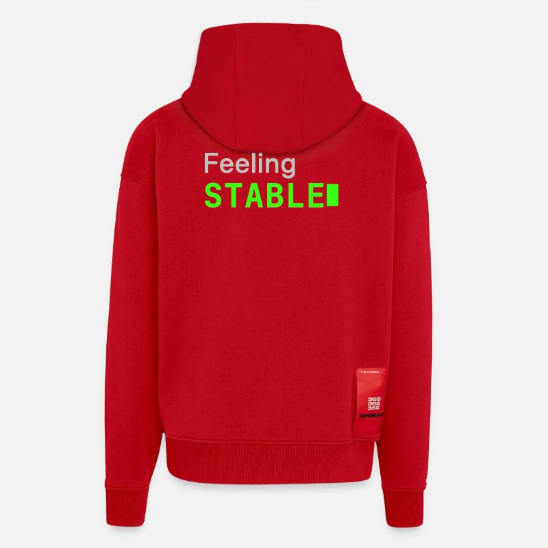 Feeling Stable | Developer mood - Zip Hoodie - made by SPREAD - Rot