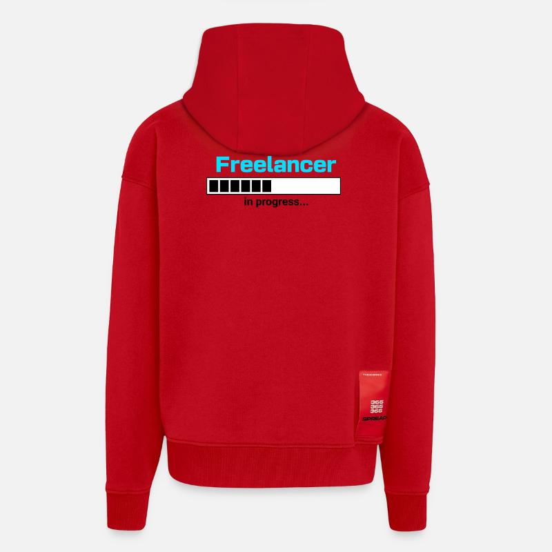 Freelancer in Progress – Selbstständigkeit Motiv - Zip Hoodie - made by SPREAD - Rot