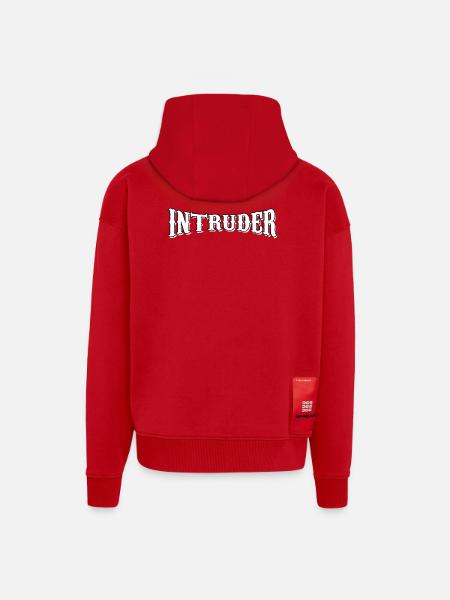 intruder hacker intruder clan sticker computer - Zip Hoodie - made by SPREAD - red