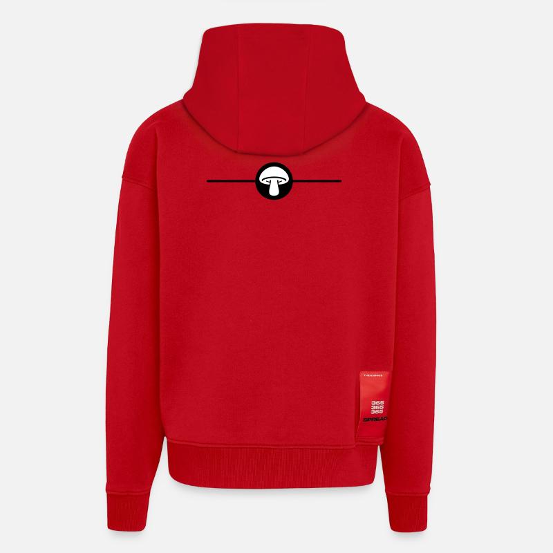 Mushroom Toadstool Icon - Zip Hoodie - made by SPREAD - red