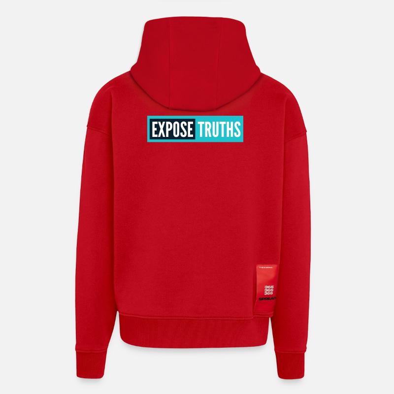 Expose Truths - Zip Hoodie - made by SPREAD - red