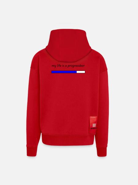 my life is a progressbar - Zip Hoodie - made by SPREAD - red