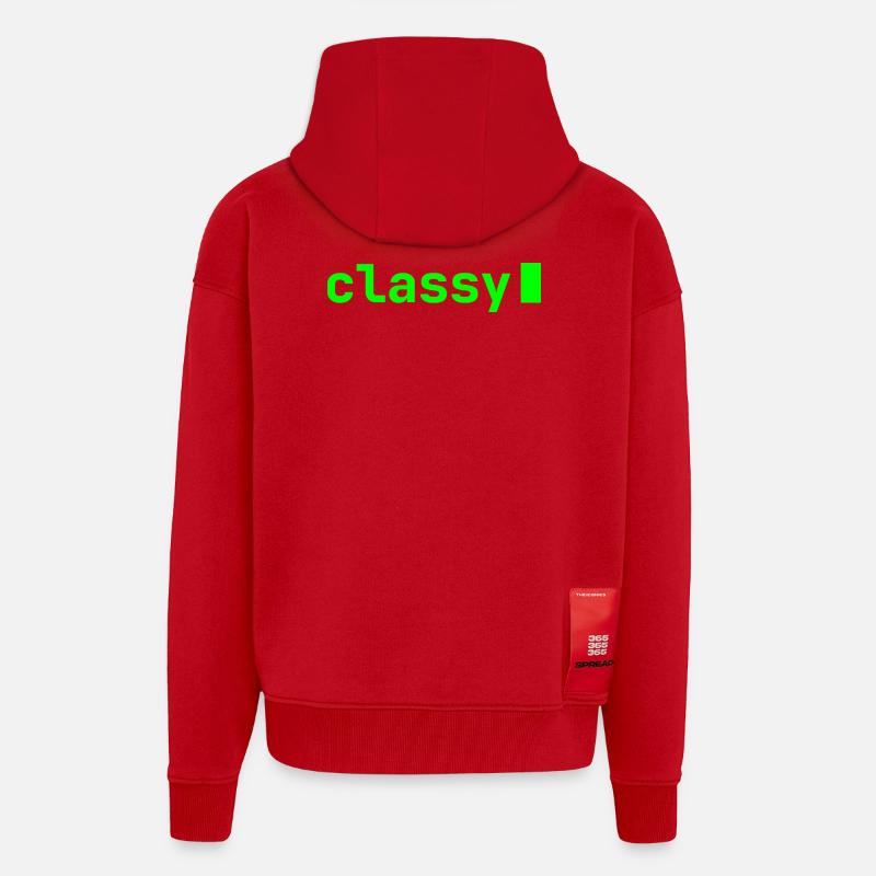 classy | Developer mood - Zip Hoodie - made by SPREAD - red