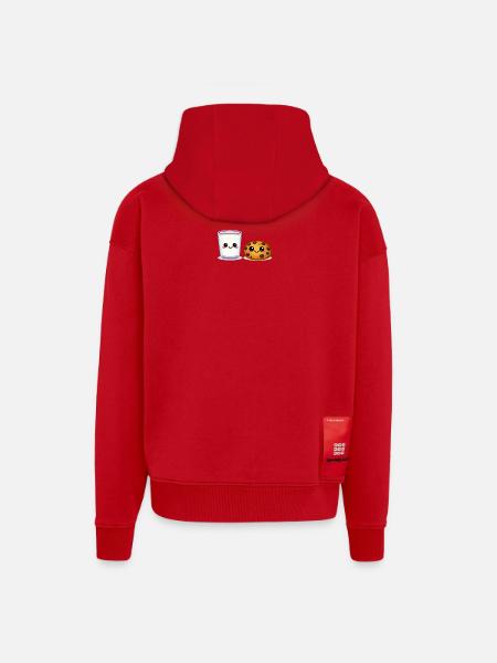 Milk and Cookie Kawaii Duo - Zip Hoodie - made by SPREAD - red