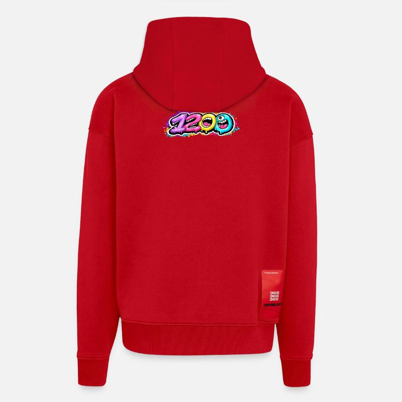 1200 Bubbleface - Zip Hoodie - made by SPREAD - Rot
