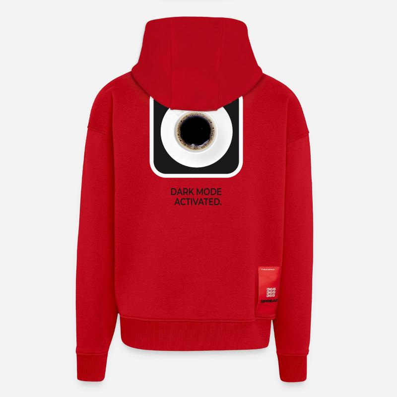 Dark Mode Activated Kaffee Nerd Spruch - Zip Hoodie - made by SPREAD - Rot