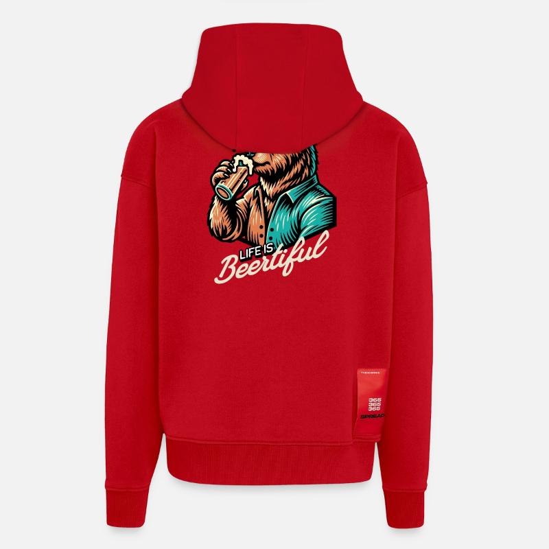 beertiful life - Zip Hoodie - made by SPREAD - red