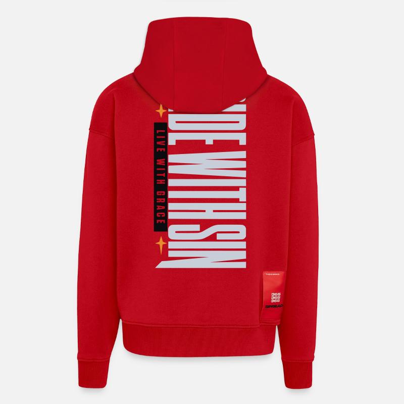Sinners Live With Grace - Zip Hoodie - made by SPREAD - Rot