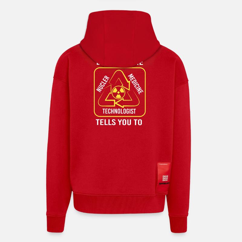 Radiologie Nuklear Atom Nuklearmedizin - Zip Hoodie - made by SPREAD - Rot