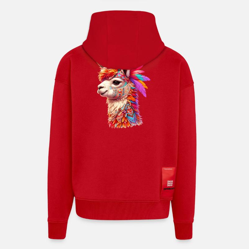 Alpaca - Zip Hoodie - made by SPREAD - red