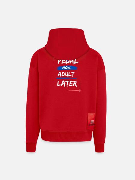 Tritt jetzt, später erwachsen - Zip Hoodie - made by SPREAD - Rot