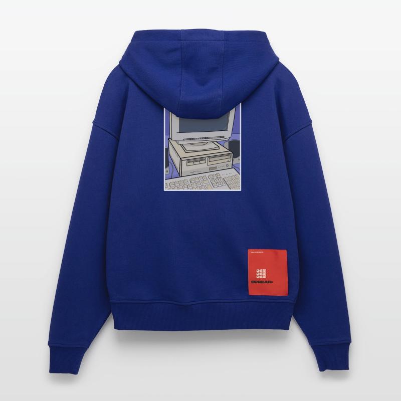Retro Computer Desktop Setup Zip Hoodie - made by SPREAD