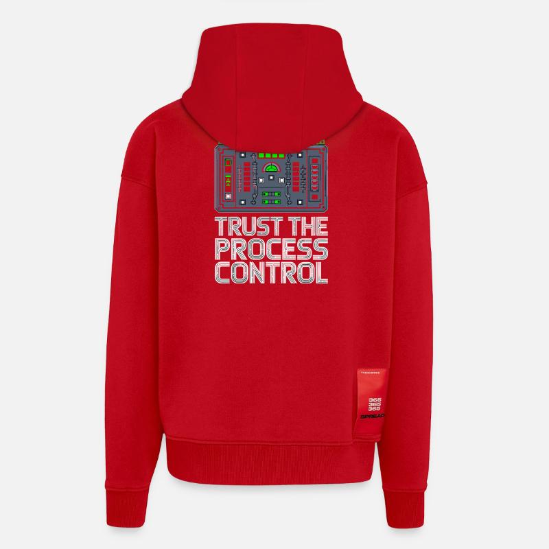 Trust The Process Control Prozessleittechnik - Zip Hoodie - made by SPREAD - red