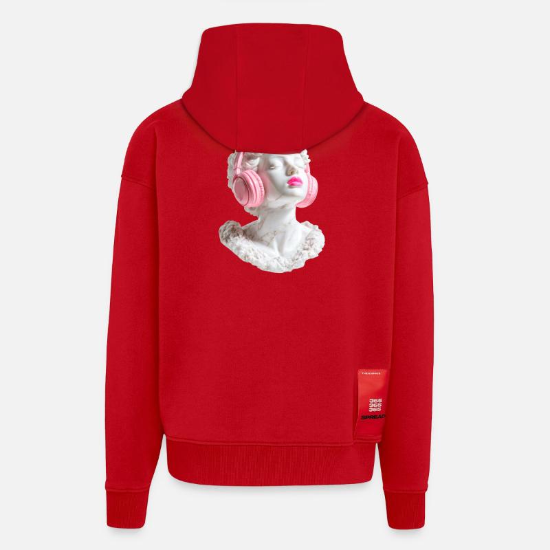 Marmor Diva: Beats in Pink - Zip Hoodie - made by SPREAD - Rot