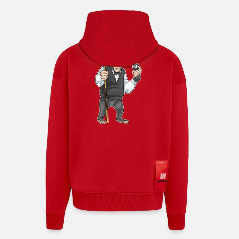 Affe Billiard Queue Sport - Zip Hoodie - made by SPREAD - Rot