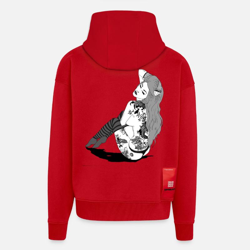 882EB5CC 391F 4E34 A595 06EB4ADAD40E - Zip Hoodie - made by SPREAD - Rot