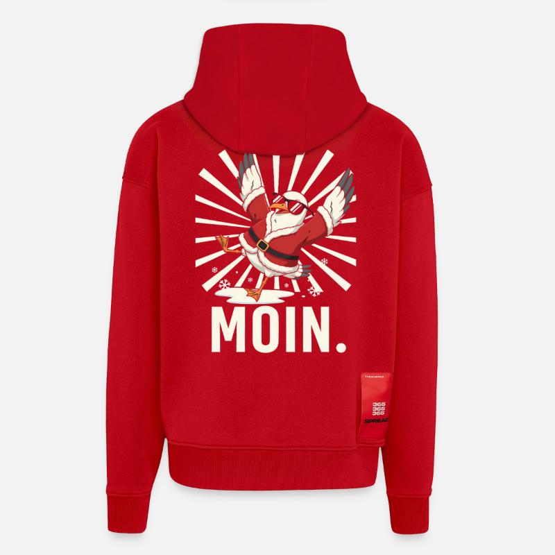 Weihnachtsmann-Möwe Santa-Kleidung Maritime - Zip Hoodie - made by SPREAD - Rot