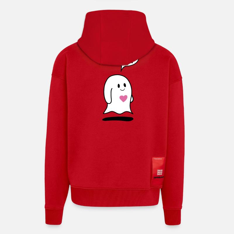 Kleiner Geist, Geist mit Herz - Zip Hoodie - made by SPREAD - Rot