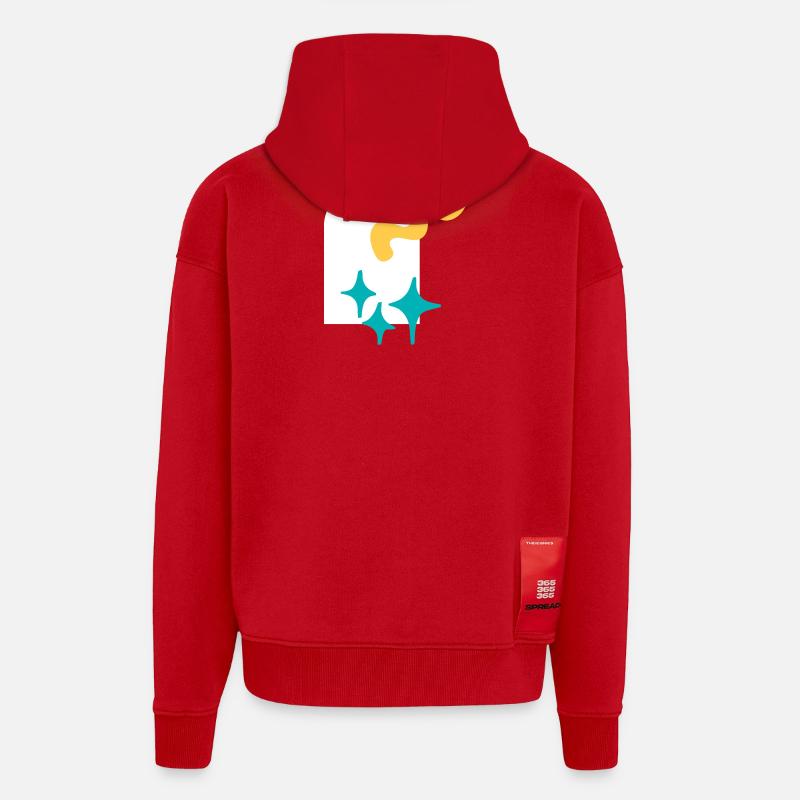 Funkelnde Formen Explosion - Zip Hoodie - made by SPREAD - Rot