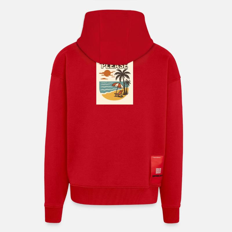 Beach, Please - Zip Hoodie - made by SPREAD - Rot