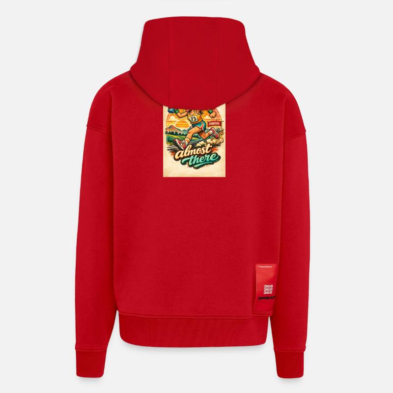 Renngeist: Fast da. - Zip Hoodie - made by SPREAD - Rot