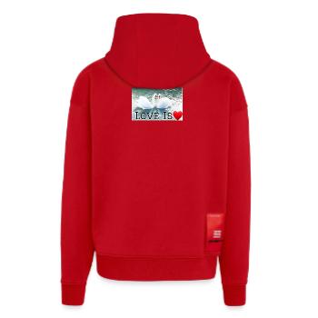 Liebe ist Schwanenherz - Zip Hoodie - made by SPREAD - Rot - Hinten