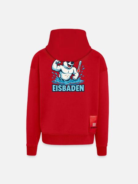 Eisbaden Eisbad PolarBär Fitness - Zip Hoodie - made by SPREAD - red