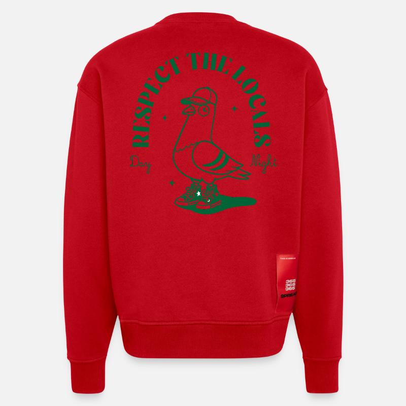 Vogel Sneaker Mascotte avec casquette - Sweat bio épais oversize fabriqué en UE - rouge