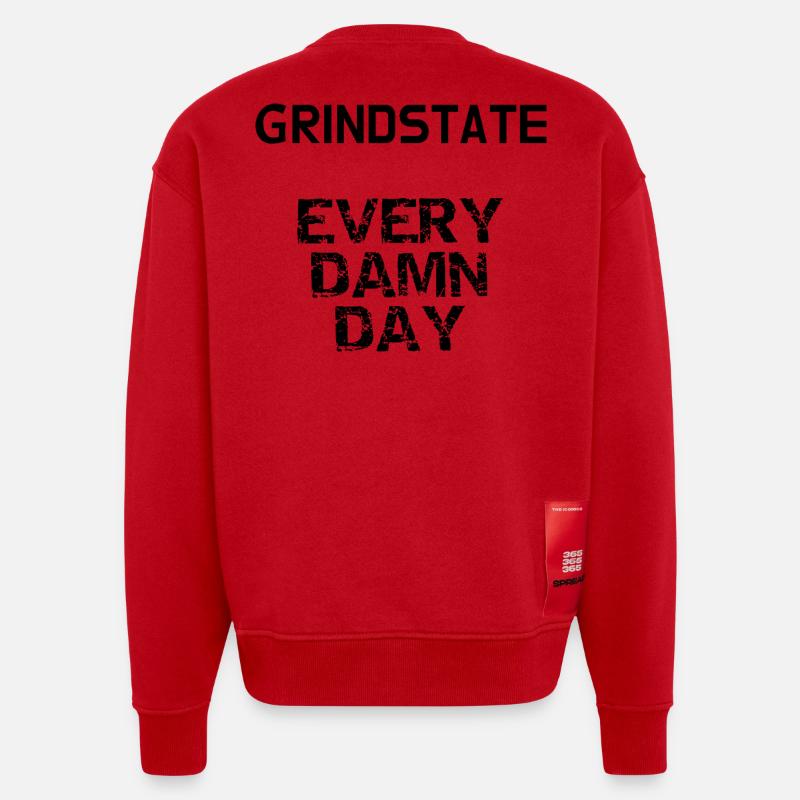 GRINDSTATE - Heavyweight Oversized Organic Crew Neck Made in EU - Rot