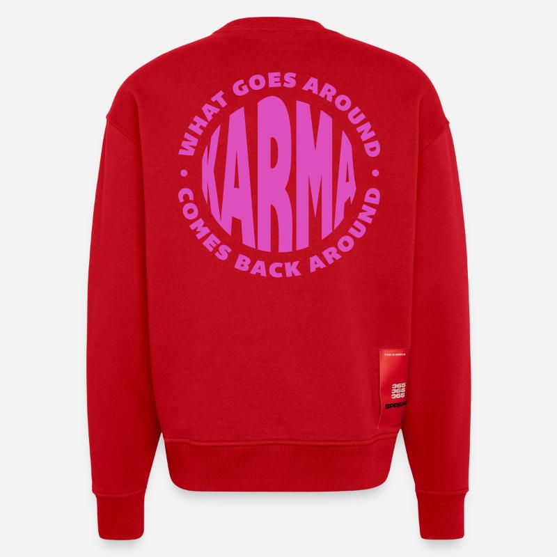 Karma - Heavyweight Oversized Organic Crew Neck Made in EU - Rot