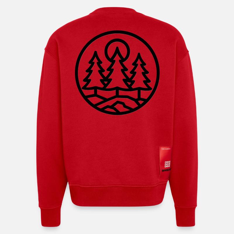 Waldkreis - Sweat bio épais oversize fabriqué en UE - rouge