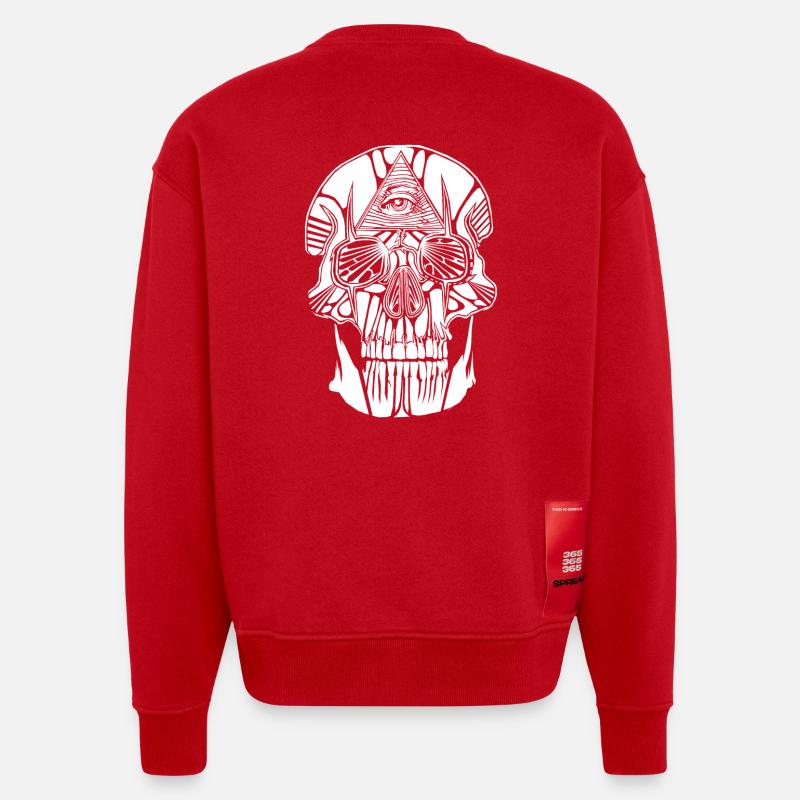 Freimaurer Innard - Heavyweight Oversized Organic Crew Neck Made in EU - Rot