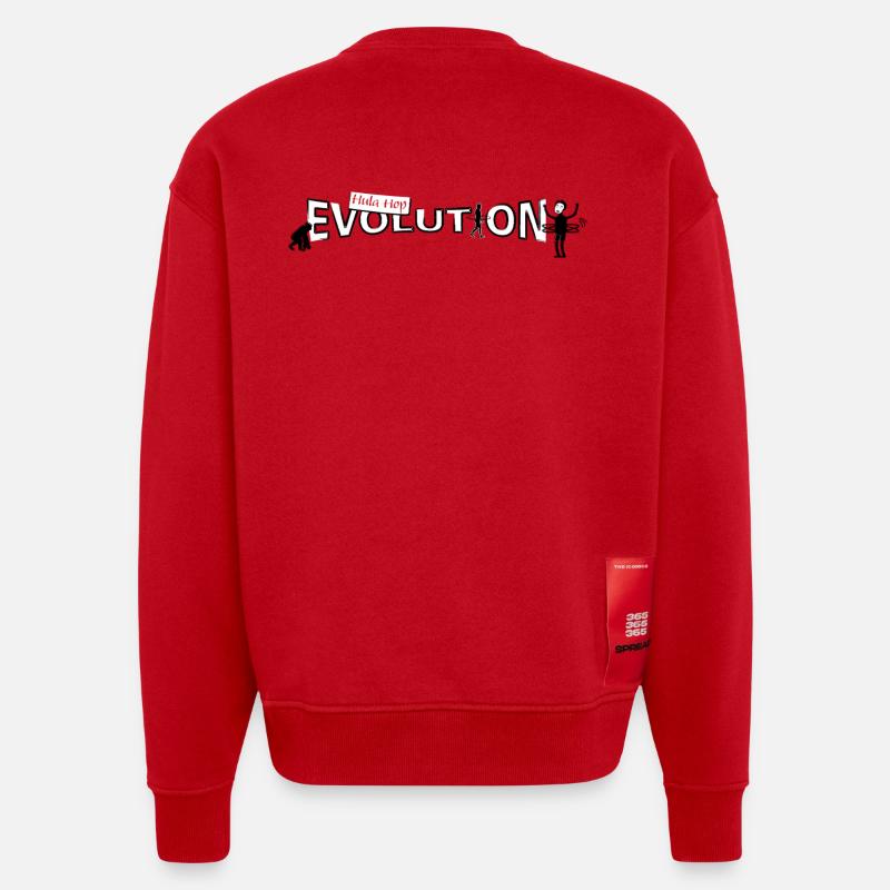 Hula hop Evolution - Sweat bio épais oversize fabriqué en UE - rouge