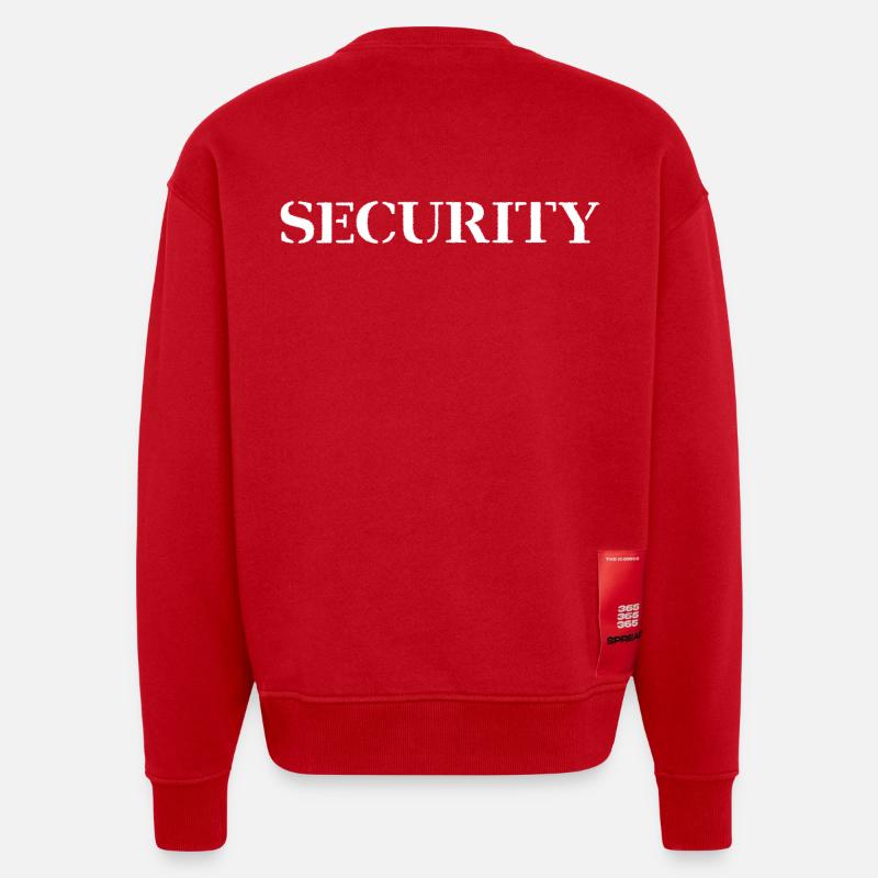 Security - Sweat bio épais oversize fabriqué en UE - rouge