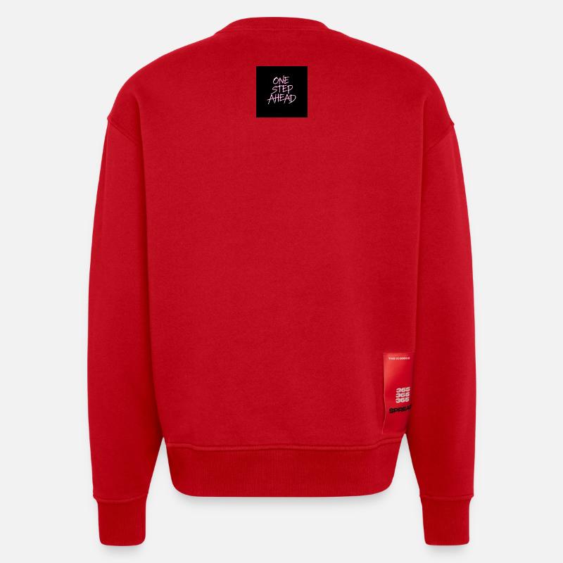 Neon Life Devise pour la motivation - Sweat bio épais oversize fabriqué en UE - rouge
