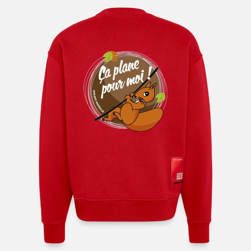 Ça plane pour moi! - Sweat bio épais oversize fabriqué en UE - rouge