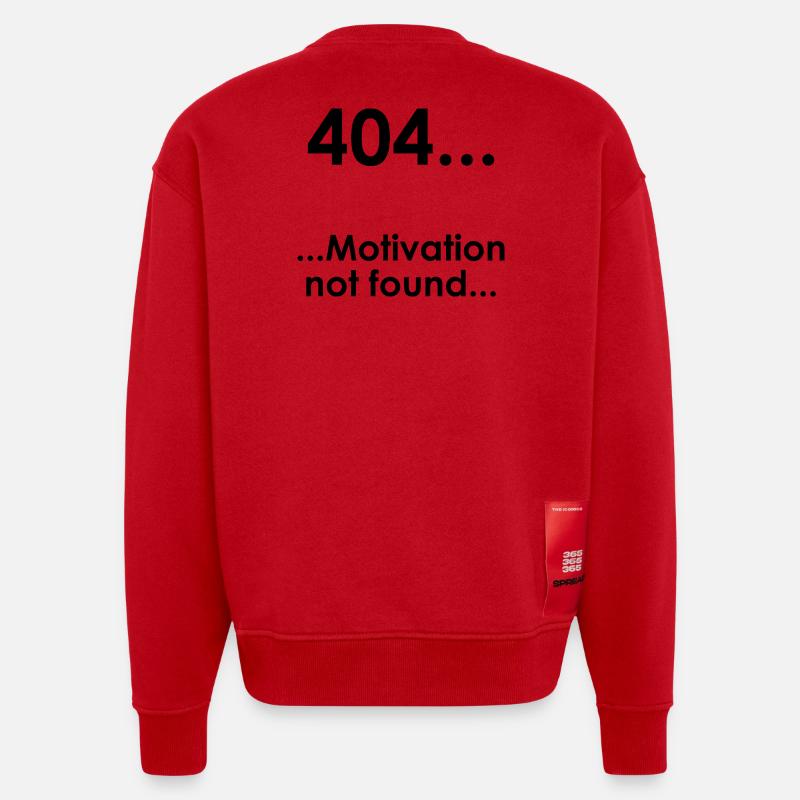 Unispruch "Error404" Student Geschenk, Studenten - Heavyweight Oversized Organic Crew Neck Made in EU - Rot