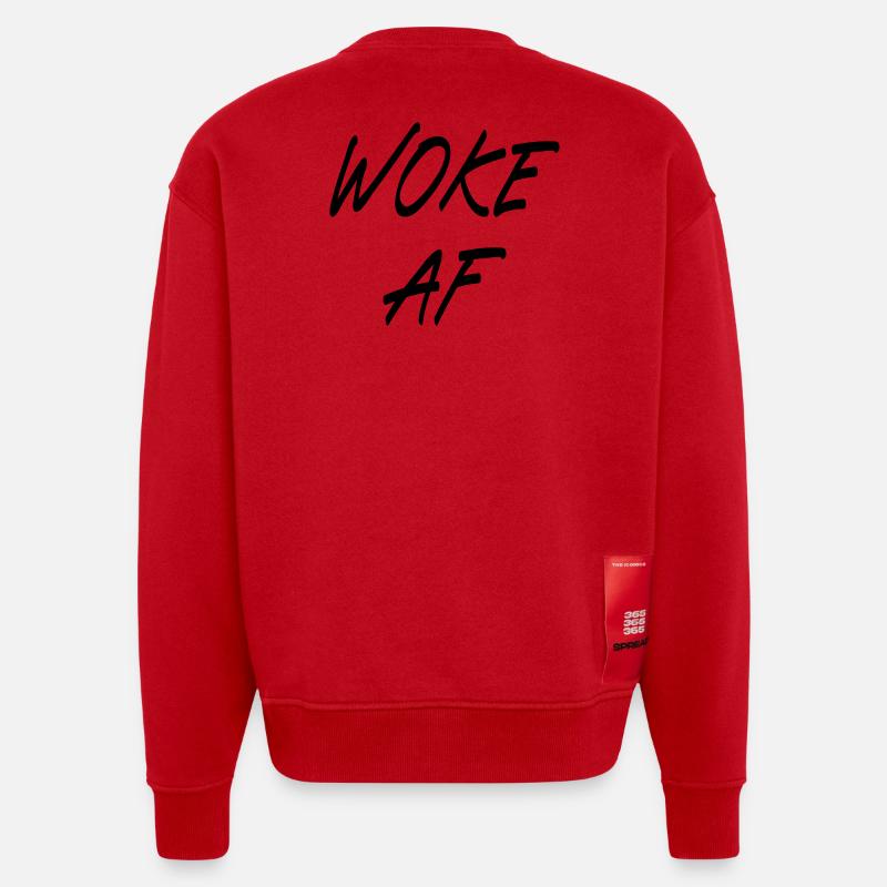 Woke AF - Sweat bio épais oversize fabriqué en UE - rouge