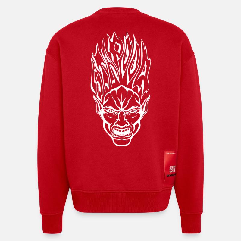 Stapooa dämon1 - Heavyweight Oversized Organic Crew Neck Made in EU - Rot