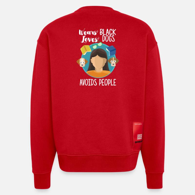 Introvertiert - Heavyweight Oversized Organic Crew Neck Made in EU - Rot