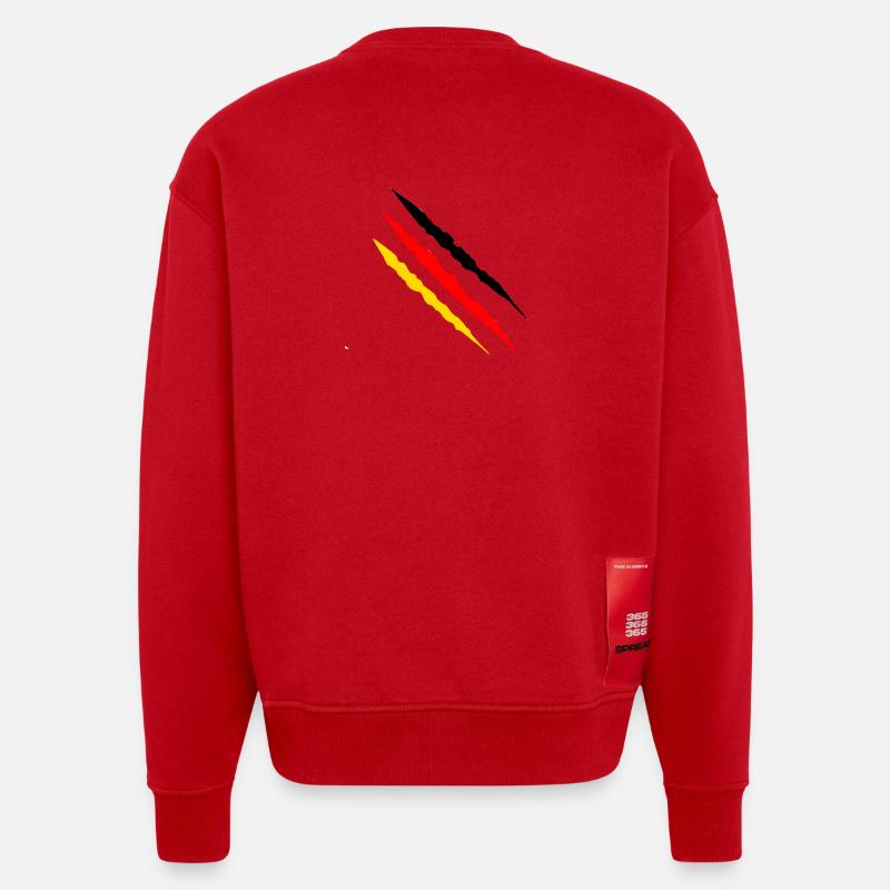 Wm scratch - Sweat bio épais oversize fabriqué en UE - rouge