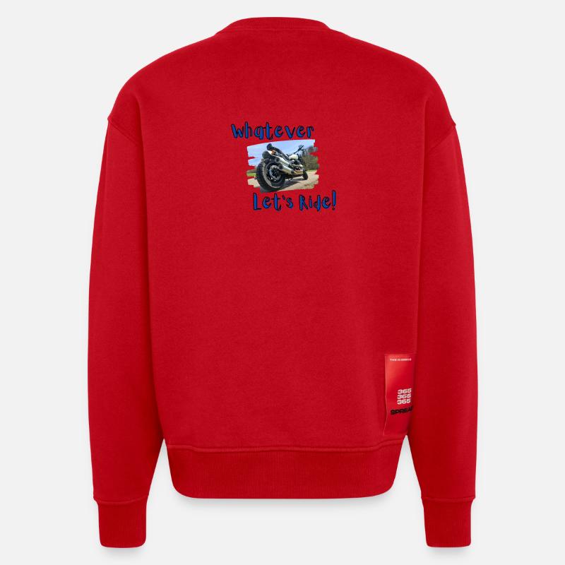 Quoi qu’il en soit - Roulons! - Sweat bio épais oversize fabriqué en UE - rouge