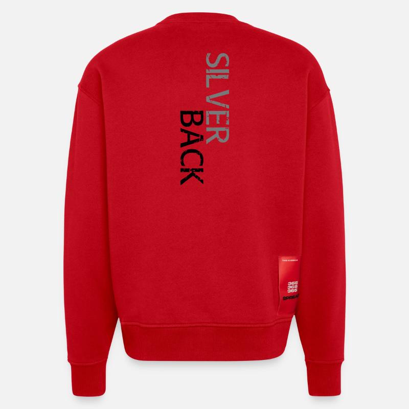 SILVERBACK (versetzt) - Heavyweight Oversized Organic Crew Neck Made in EU - Rot