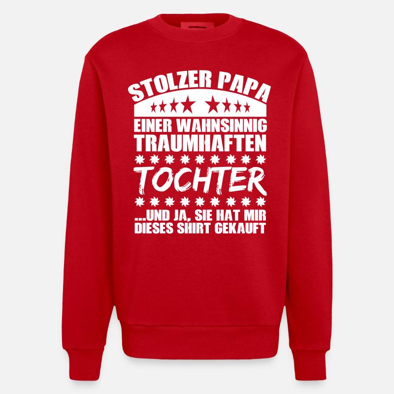 Traumhafte Tochter - Heavyweight Oversized Organic Crew Neck Made in EU - Rot