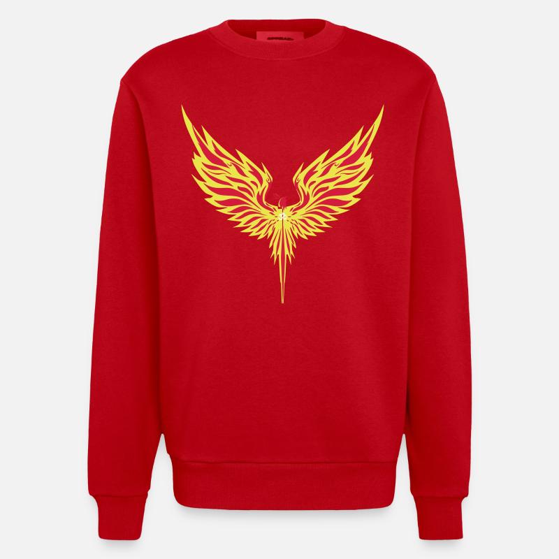 Phenix - Heavyweight Oversized Organic Crew Neck Made in EU - Rot