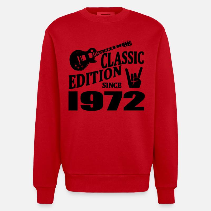 Edition classique depuis 1972 - Sweat bio épais oversize fabriqué en UE - rouge