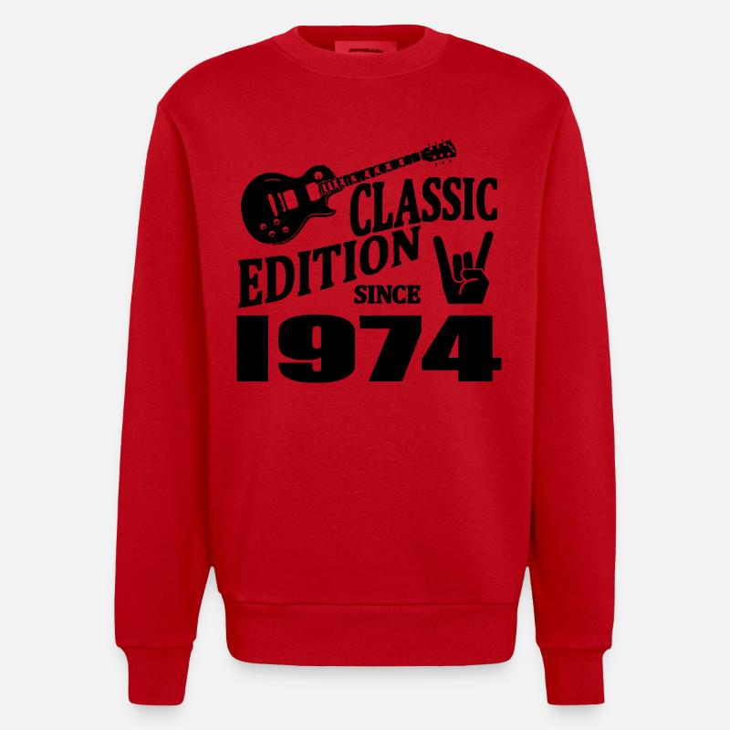 Edition classique depuis 1974 - Sweat bio épais oversize fabriqué en UE - rouge